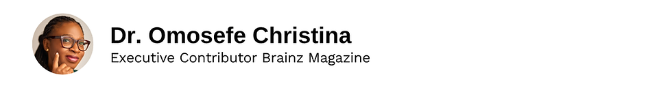 Executive Contributor Omosefe Christina Brainz Magazine