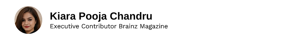 Executive Contributor Kiara Pooja Chandru Brainz Magazine
