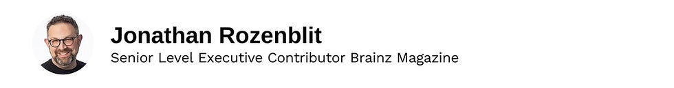 Executive Contributor Jonathan Rozenblit Brainz Magazine