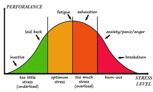 visual graph about performance and stress level