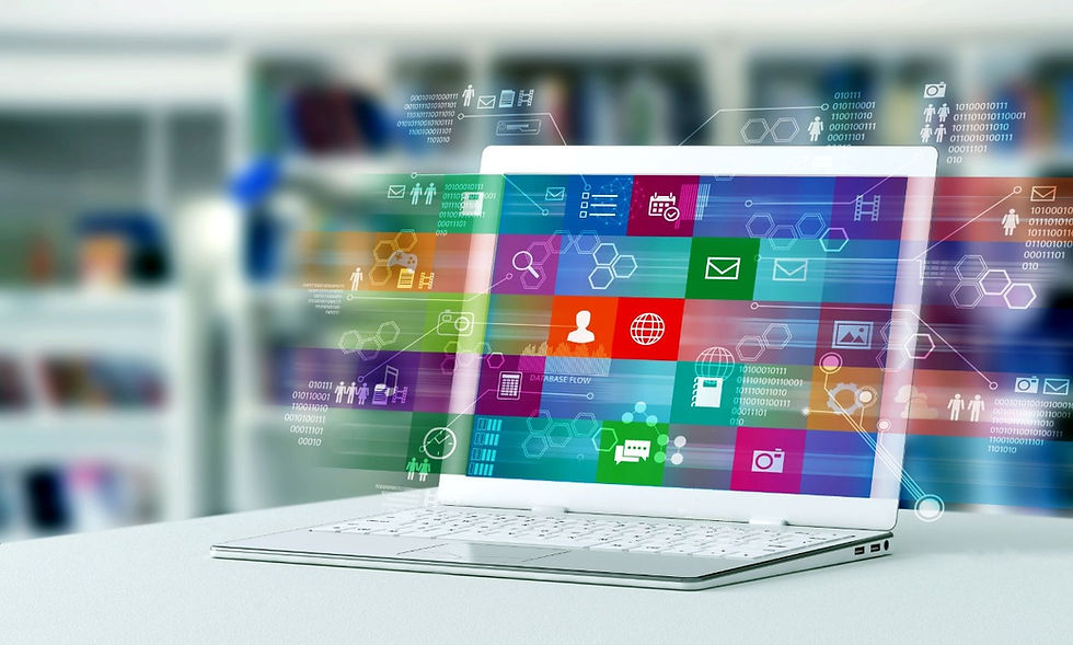 An illustration a laptop with the features.