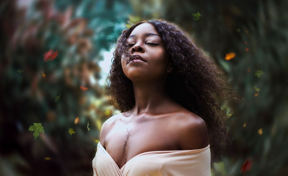 Photo of beautiful curly hair woman.