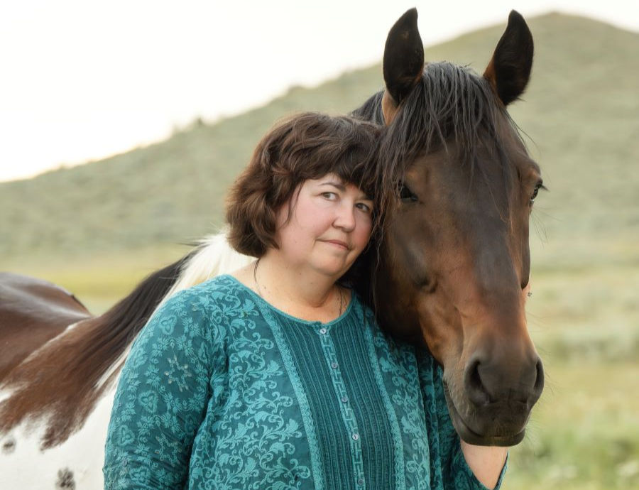 Photo of Hertha Lund and her horse