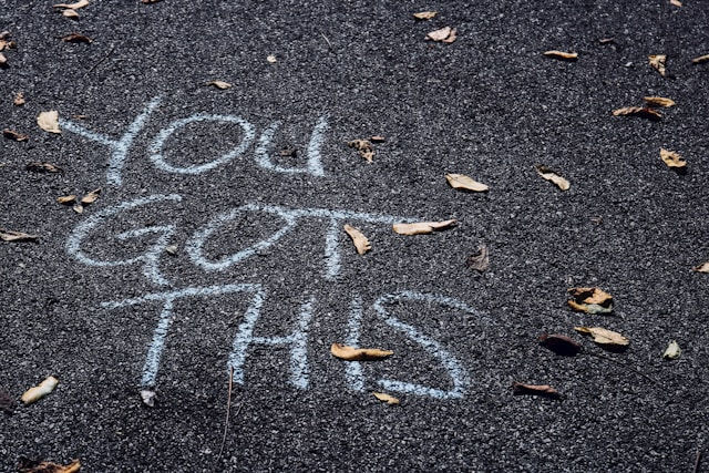 "You got this" written on sand