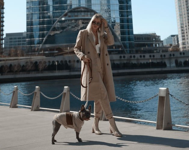 Photo of Irina with her dog.