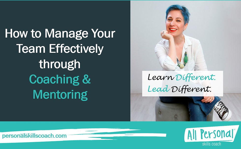 How To Manage Your Team Effectively Through Coaching And Mentoring poster.