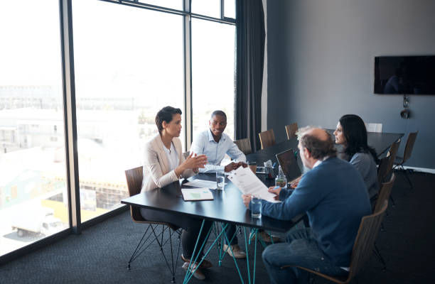 Businesspeople having a meeting.