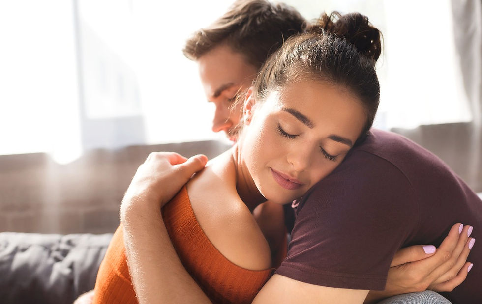 Photo of couple hugging each other.