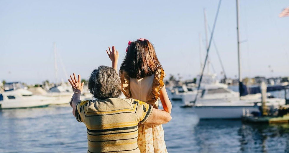 photo of grandmother and a kid