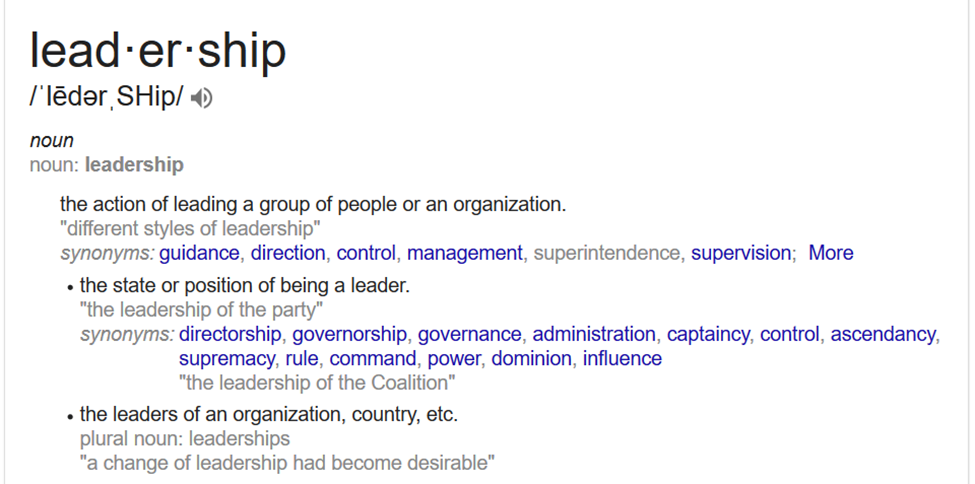 Leadership definition