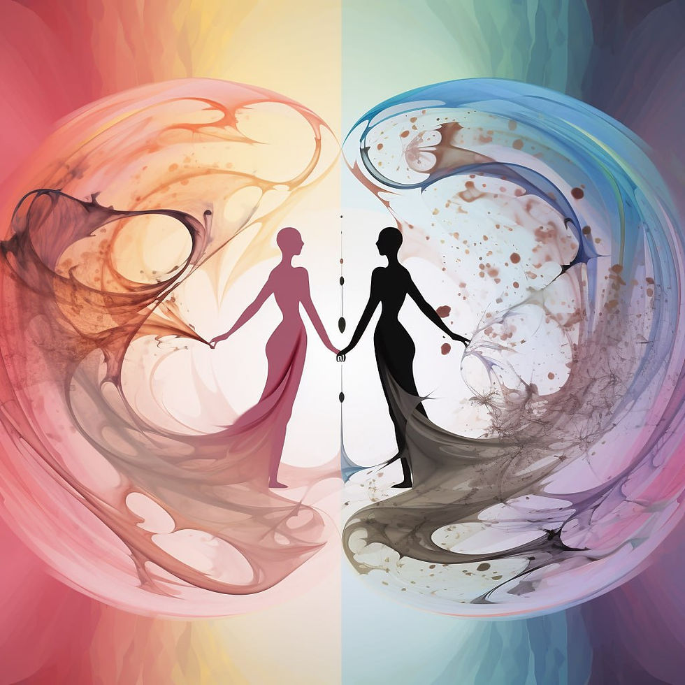 Two women illustration