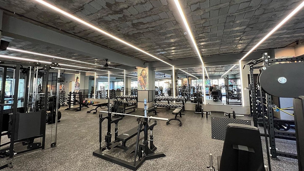 shot of clean and organize indoor fitness gym
