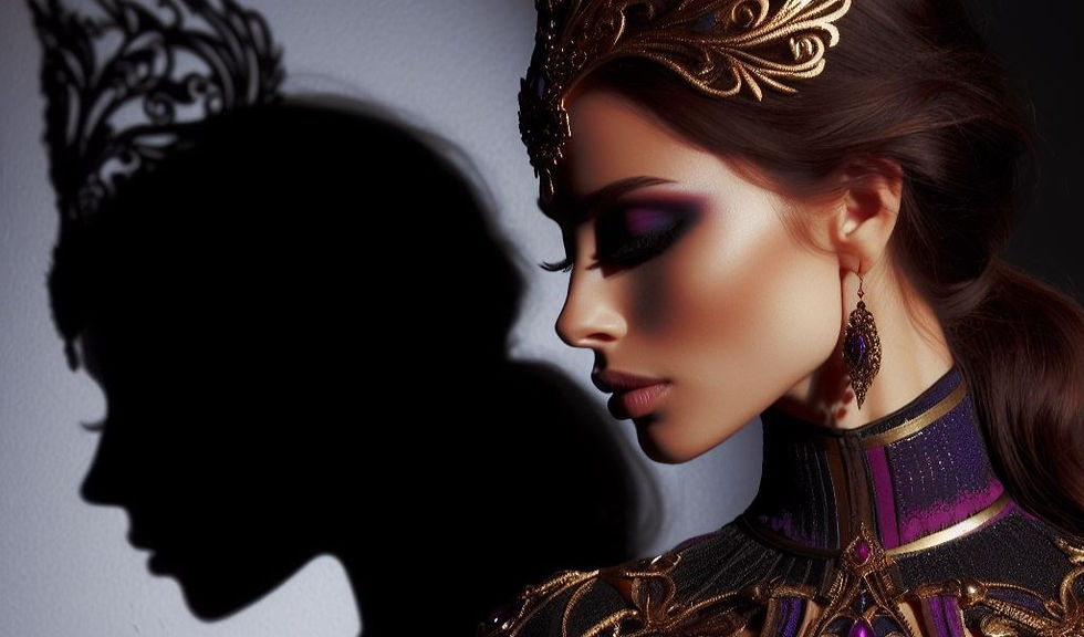 Beautiful woman with shadow