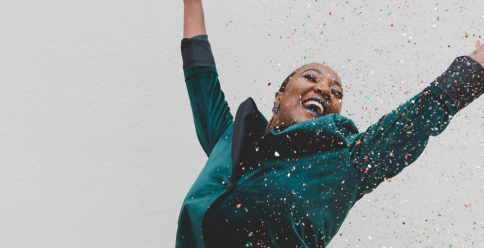 women celebrating the start of living life